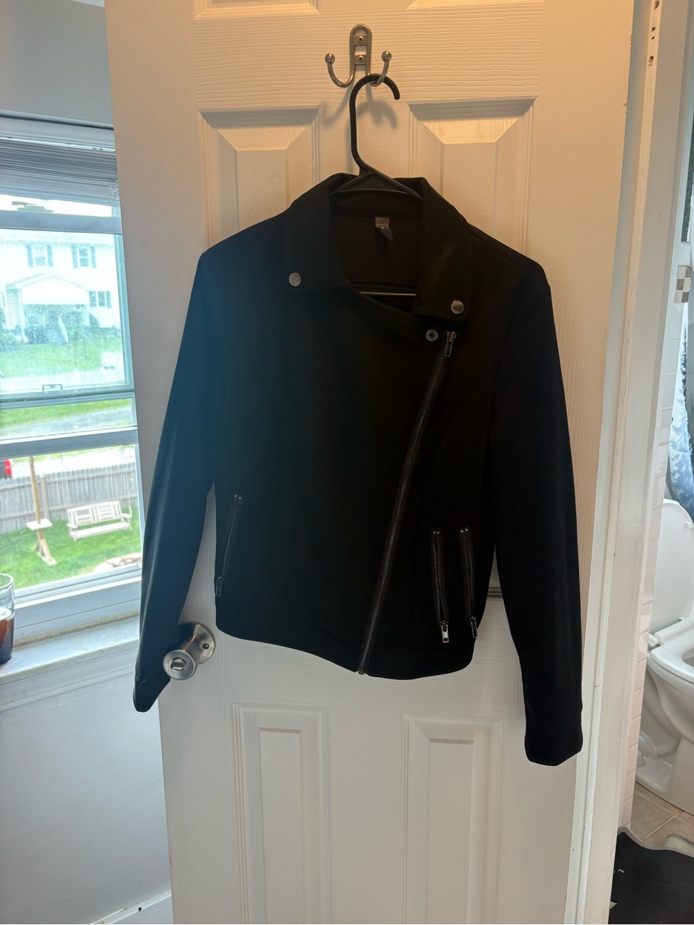 Alya Black Asymmetrical Moto Jacket